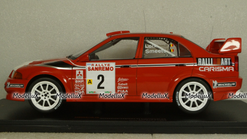 Mitsubishi Carisma GT Evolution VI No.2, Rally San Remo F.Loix/S.Smeets, IXO 1:18