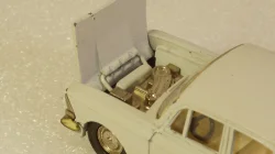 Москвич 408 А1 3 зажима, белый, Тантал/Радон 1:43 