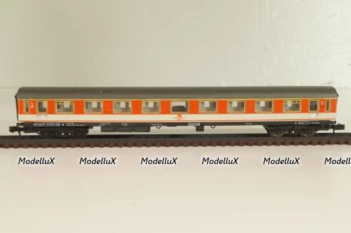Вагон пассажирский 1-й клас, (number 104 21), 4-х осный, DB, Epoche IV (1970–1985) с освещением, оранжевый/бежевый, 3211, Arnold 1:160 (N)
