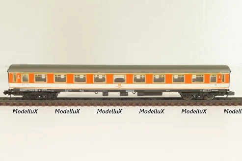 Вагон пассажирский 1-й клас, (number 104 21), 4-х осный, DB, Epoche IV (1970–1985) с освещением, оранжевый/бежевый, 3211, Arnold 1:160 (N)
