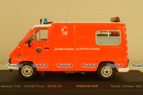 Renault Master T30 Van VSAB Picot Sdis 25 Sapeurs Pompiers 1981, ODEON098, ODEON 1:43