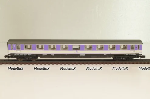 Вагон пассажирский 2-й клас, (number 51 80 52-60 113-6), 4-х осный, DB, Epoche IV (1970–1985) с освещением, фиолетовый, 3216, Arnold 1:160 (N)