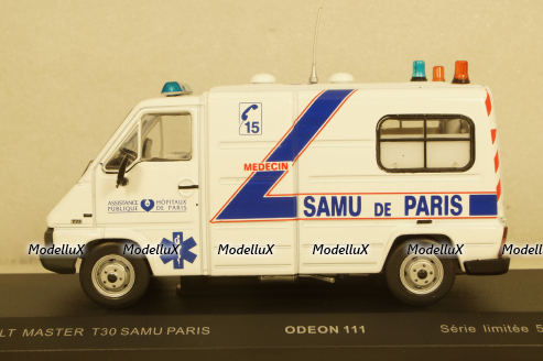 Renault Master T30 Van SAMU 75 De Paris Ambulance 1981, ODEON111, ODEON 1:43