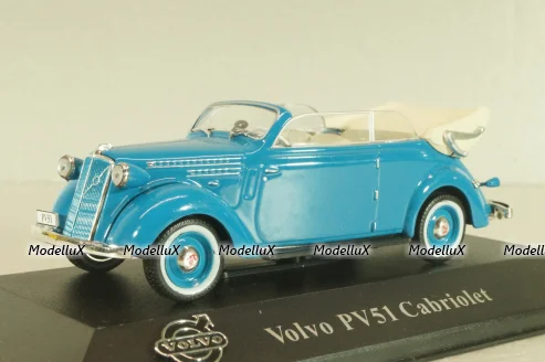 Volvo PV51 Cabriolet 1937, blue, 8506063, Atlas Volvo Collection, 1:43