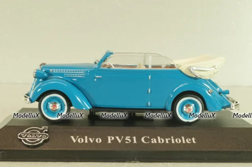 Volvo PV51 Cabriolet 1937, blue, 8506063, Atlas Volvo Collection, 1:43