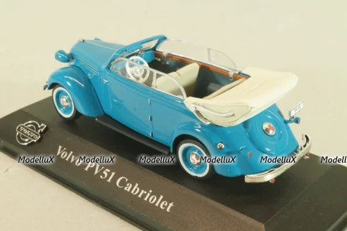 Volvo PV51 Cabriolet 1937, blue, 8506063, Atlas Volvo Collection, 1:43