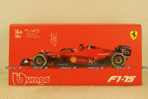 Ferrari F1-75 Scuderia Ferrari #55 Season 2022 CARLOS SAINZ, BU36831S, Bburago 1:43