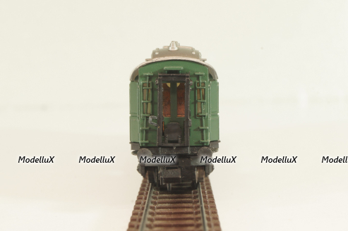 Вагон пассажирский, 1/2-класс (number 178295), 4-х осный, DR, Epoche II (1920 - 1950) с освещением, зеленый, 0338, Arnold 1:160 (N)