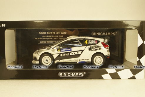 Ford Fiesta RS WRC Ford World Rallye Team Rallye Finland 2012 Solberg / Patterson, 151120804, Minichamps 1:18
