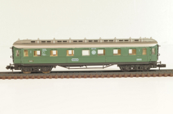 Вагон пассажирский, 1/2-класс (number 178295), 4-х осный, DR, Epoche II (1920 - 1950) с освещением, зеленый, 0338, Arnold 1:160 (N)
