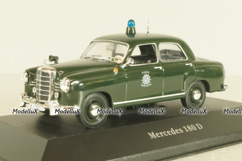 Mercedes-Benz 180 D Polizei 1956, 7598002, Atlas Police Cars Collection 1:43 Уценка!