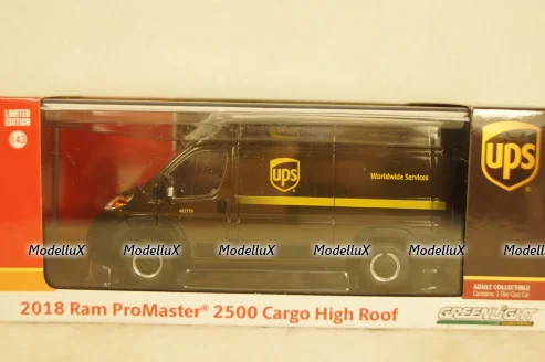 Dodge RAM 2500 ProMaster Van Cargo High Roof UPS WorldWide, 86156, Greenlight 1:43
