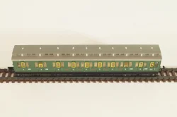 Вагон пассажирский, 2/3-класс (number), 4-х осный, DRG, Epoche II (1920 - 1950) с освещением, зеленый, 2931, Arnold 1:160 (N)