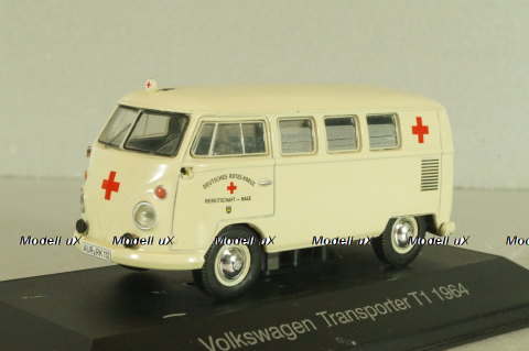Volkswagen T1 Transporter Ambulance, beige, Atlas Ambulance Cars Collection 1:43