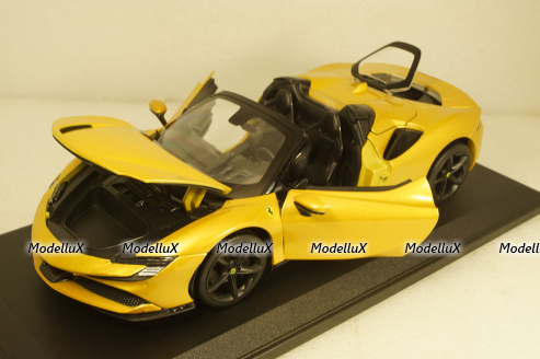 Ferrari SF90 Stradale Hybrid Spider 1000hp OPEN 2020, BU16016YE , Burago 1:18