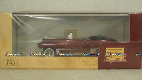 Cadillac Series 62 convertible open top 1949, maroon, STM49303, Stamp models 1:43