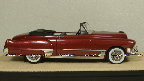 Cadillac Series 62 convertible open top 1949, maroon, STM49303, Stamp models 1:43
