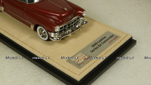 Cadillac Series 62 convertible open top 1949, maroon, STM49303, Stamp models 1:43