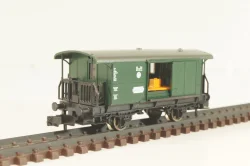 Вагон багажный, 2-х осный, DRG, Epoche II (1920 - 1950) с освещением, зеленый, 8055, Fleischmann 1:160 (N)