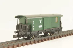 Вагон багажный, 2-х осный, DRG, Epoche II (1920 - 1950) с освещением, зеленый, 8055, Fleischmann 1:160 (N)
