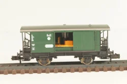 Вагон багажный, 2-х осный, DRG, Epoche II (1920 - 1950) с освещением, зеленый, 8055, Fleischmann 1:160 (N)