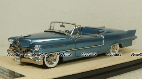 Cadillac Eldorado Biarritz Open top Bahama Blue Metallic 1955, STM55001, Stamp models 1:43