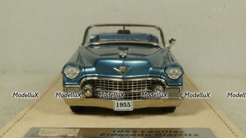 Cadillac Eldorado Biarritz Open top Bahama Blue Metallic 1955, STM55001, Stamp models 1:43