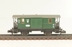 Вагон багажный, 2-х осный, DRG, Epoche II (1920 - 1950) с освещением, зеленый, 8055, Fleischmann 1:160 (N)