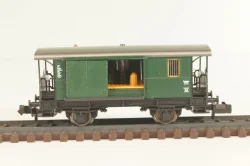 Вагон багажный, 2-х осный, DRG, Epoche II (1920 - 1950) с освещением, зеленый, 8055, Fleischmann 1:160 (N)