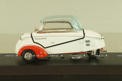 Messwrshmitt KR 200 Kabinenroller 1960, white/red, 680, Vitesse 1:43