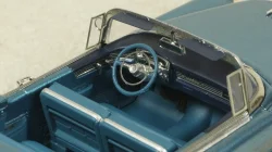 Cadillac Eldorado Biarritz Open top Bahama Blue Metallic 1955, STM55001, Stamp models 1:43
