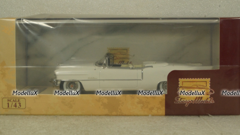 Cadillac Eldorado Biarritz Open top White 1955, STM55003, Satmp Models 1:43