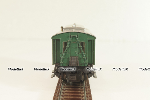 Вагон пассажирский 2/3 -й клас, (number 37 919), 2-х осный, DRG, Epoche II (1920 - 1950) с освещением, зеленый, 8066, Fleischmann 1:160 (N)