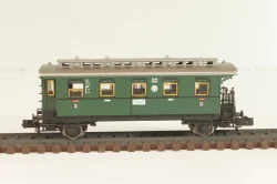 Вагон пассажирский 2/3 -й клас, (number 37 919), 2-х осный, DRG, Epoche II (1920 - 1950) с освещением, зеленый, 8066, Fleischmann 1:160 (N)