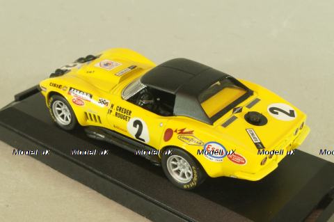 Chevrolet Corvette #2 Le Mans 1968, Greder racing, yellow, L086, Vitesse 1:43