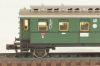Вагон пассажирский 2/3 -й клас, (number 37 919), 2-х осный, DRG, Epoche II (1920 - 1950) с освещением, зеленый, 8066, Fleischmann 1:160 (N)