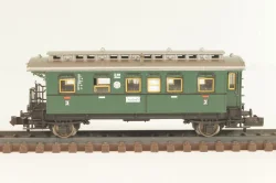 Вагон пассажирский 2/3 -й клас, (number 37 919), 2-х осный, DRG, Epoche II (1920 - 1950) с освещением, зеленый, 8066, Fleischmann 1:160 (N)