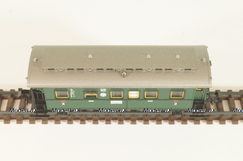 Вагон пассажирский 2/3 -й клас, (number 37 919), 2-х осный, DRG, Epoche II (1920 - 1950) с освещением, зеленый, 8066, Fleischmann 1:160 (N)