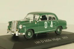 Mercedes-Benz 180 D (W120) #4, Mille Miglia 1955, green, MBOMS080, Mercedes-Benz-Offizielle Modell-Sammlung #80, Altaya 1:43