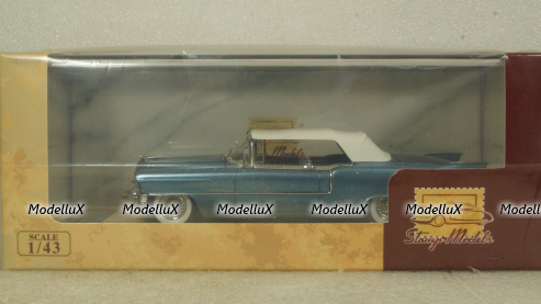 Cadillac Eldorado Biarritz Close top Bahama Blue Metallic 1955, STM55002, Satmp Models 1:43