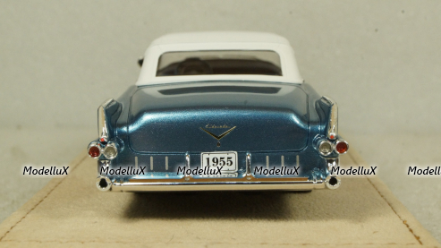 Cadillac Eldorado Biarritz Close top Bahama Blue Metallic 1955, STM55002, Satmp Models 1:43