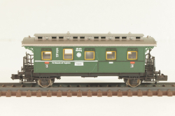 Вагон пассажирский 3 -й клас, (number 055 878), 2-х осный, DRG, Epoche II (1920 - 1950) с освещением, зеленый, 8067, Fleischmann 1:160 (N)
