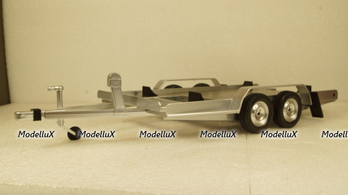 Прицеп автовоз Autotrailer silver, IXO 1:18