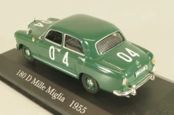 Mercedes-Benz 180 D (W120) #4, Mille Miglia 1955, green, MBOMS080, Mercedes-Benz-Offizielle Modell-Sammlung #80, Altaya 1:43