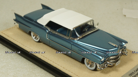 Cadillac Eldorado Biarritz Close top Bahama Blue Metallic 1955, STM55002, Satmp Models 1:43