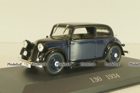 Mercedes-Benz 130 (W23) 1934, black/dark blue, MBOMS023, Mercedes-Benz-Offizielle Modell-Sammlung #23, Altaya 1:43