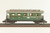 Вагон пассажирский 3 -й клас, (number 055 878), 2-х осный, DRG, Epoche II (1920 - 1950) с освещением, зеленый, 8067, Fleischmann 1:160 (N)