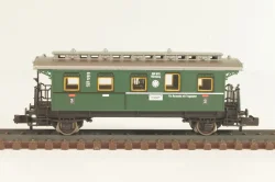 Вагон пассажирский 3 -й клас, (number 055 878), 2-х осный, DRG, Epoche II (1920 - 1950) с освещением, зеленый, 8067, Fleischmann 1:160 (N)