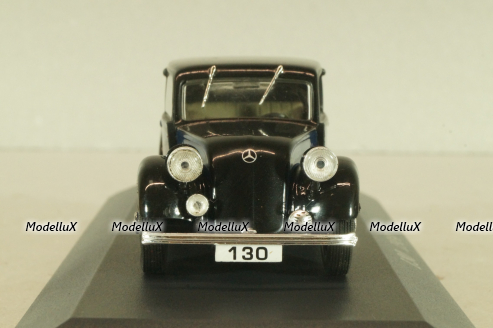 Mercedes-Benz 130 (W23) 1934, black/dark blue, MBOMS023, Mercedes-Benz-Offizielle Modell-Sammlung #23, Altaya 1:43