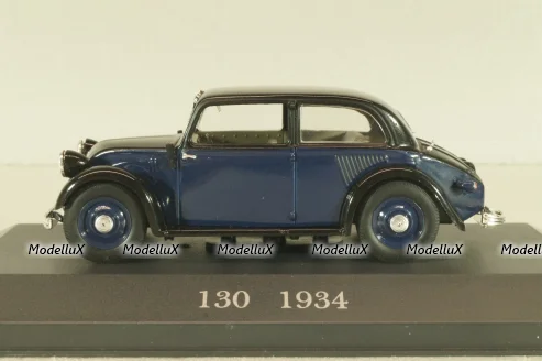 Mercedes-Benz 130 (W23) 1934, black/dark blue, MBOMS023, Mercedes-Benz-Offizielle Modell-Sammlung #23, Altaya 1:43